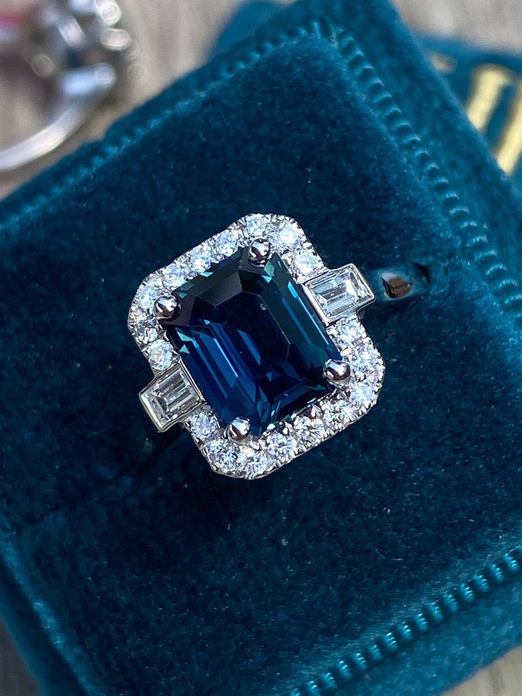 Genuine Blue hotsell Sapphire and diamond ring