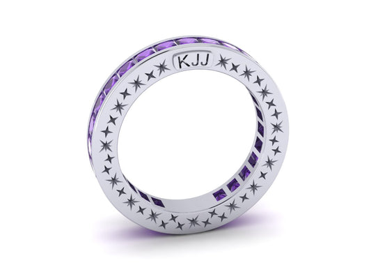 4.00ctw Amethyst Channel Set Full Eternity Ring - Serenity