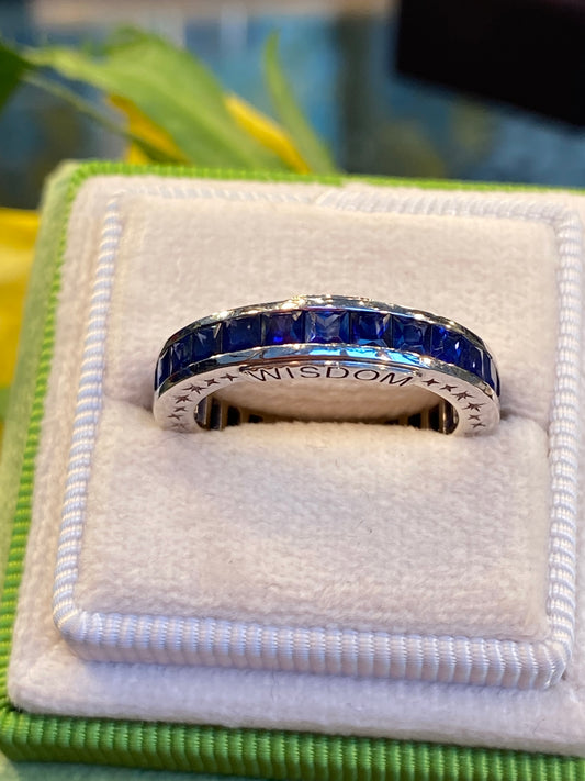 4.00ctw Sapphire Channel Set Full Eternity Ring - Wisdom