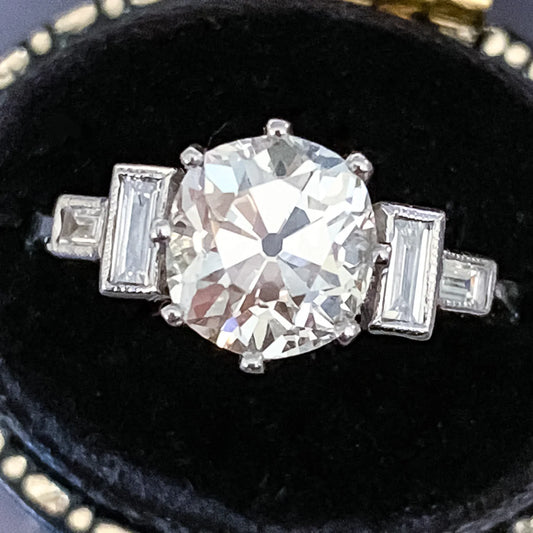 Heritage 2.00CT + Old Cut Lab Grown Diamond Engagement Ring, at Least F Colour / VS Clarity