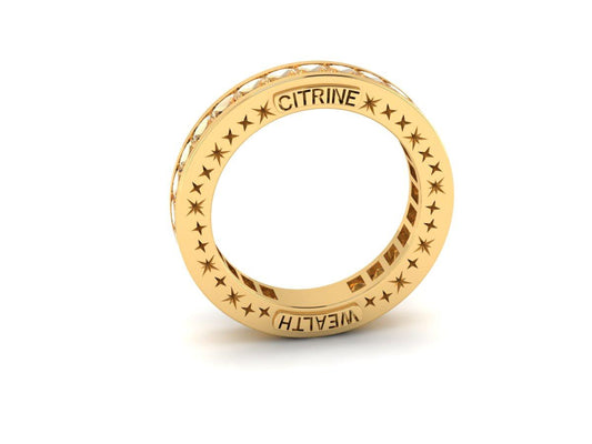 4.00ctw Citrine Channel Set Full Eternity Ring - Wealth