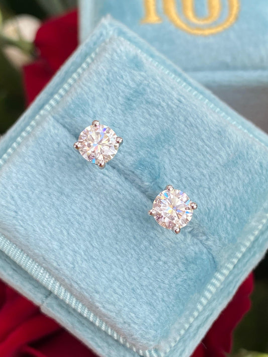 1.00 CTW Moissanite Stud Earrings