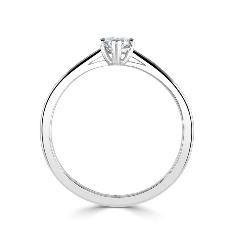 1.00 CT + Marquise Cut Lab Grown Diamond Solitaire Engagement Ring, at Least F Colour / VVS Clarity