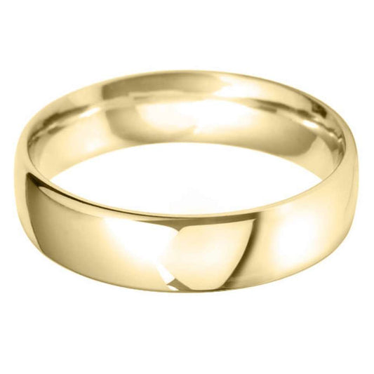 6mm Court Shape Wedding Band in 9ct Gold