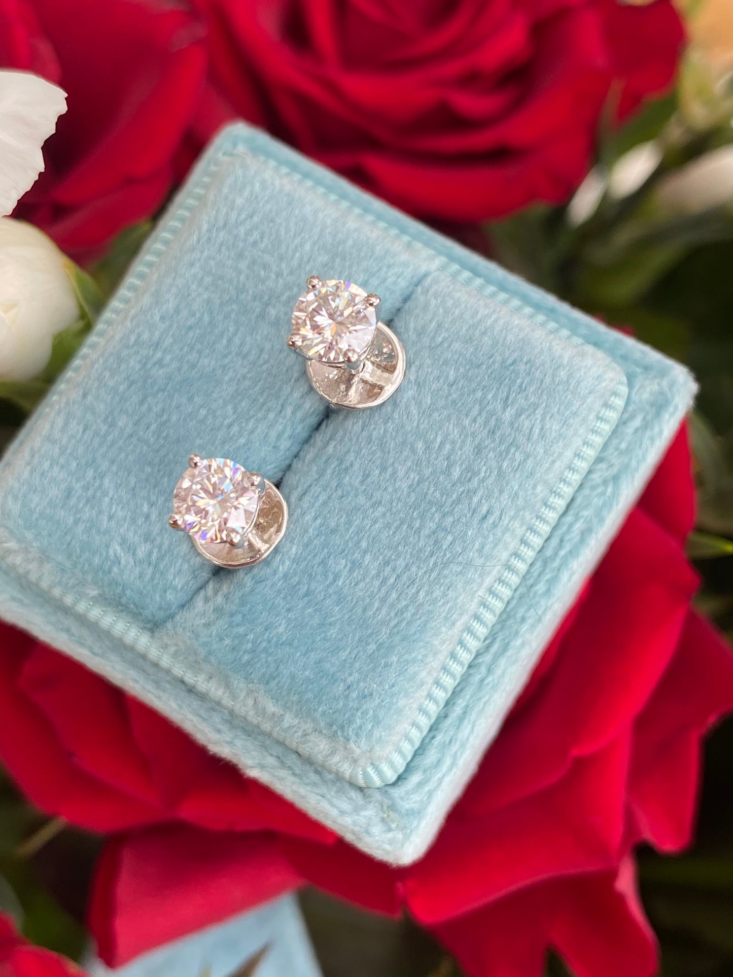 1.00 CTW Moissanite Stud Earrings