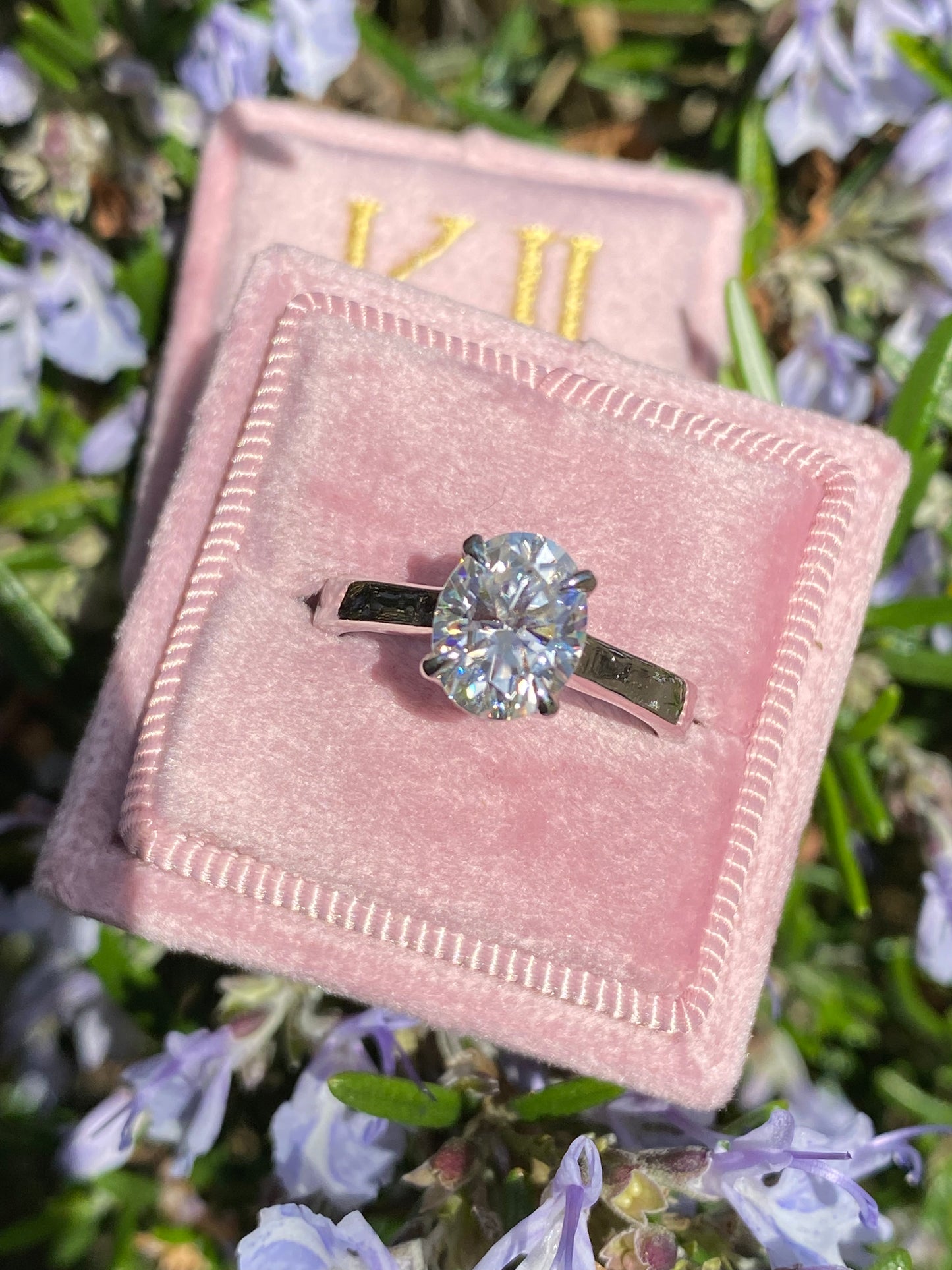 2.06 Carat Oval Cut Moissanite Solitaire Engagement Ring