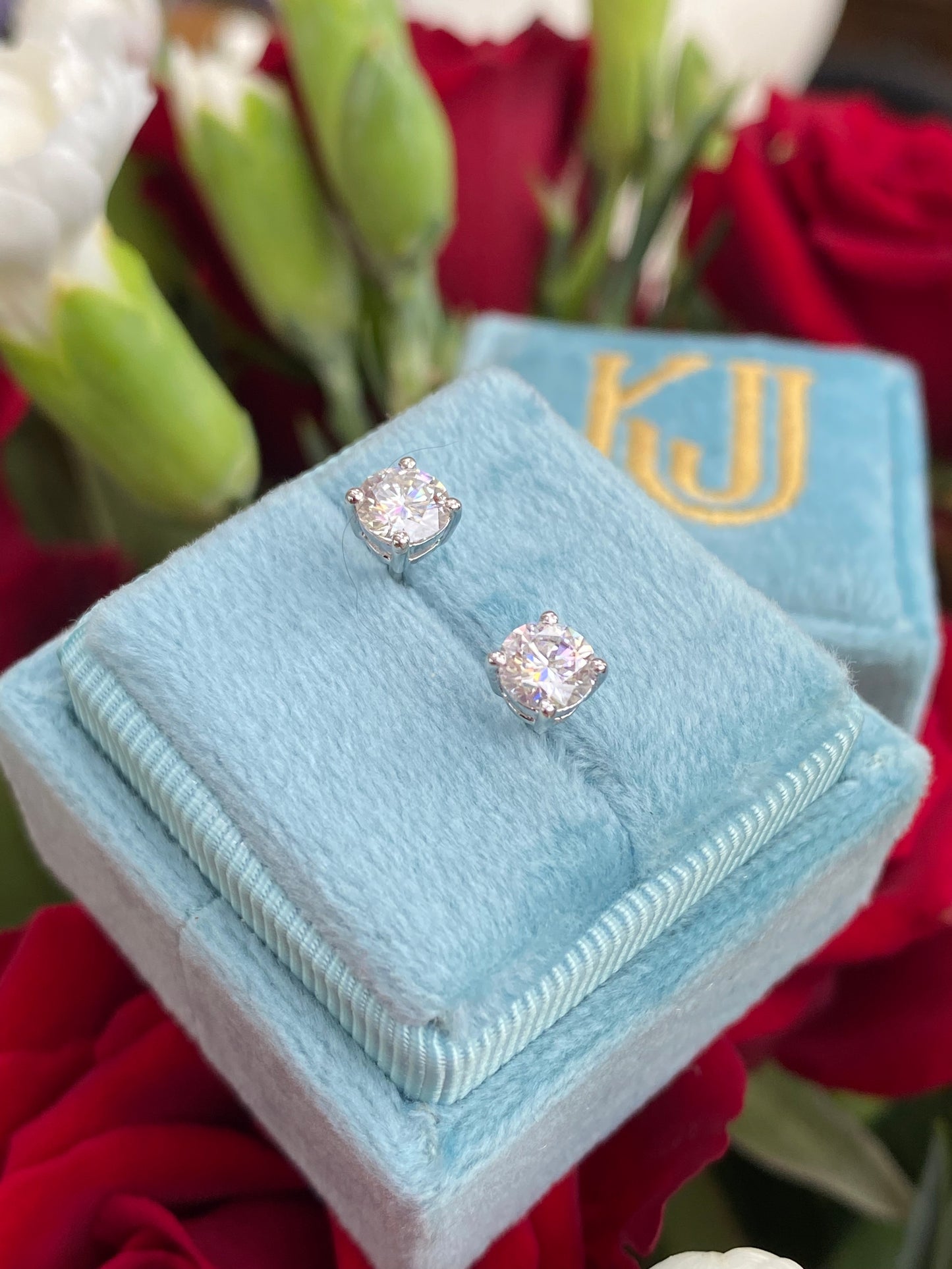 1.00 CTW Moissanite Stud Earrings